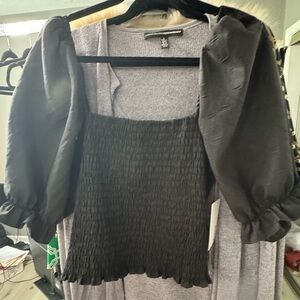 JustFab Black Smocked Garment